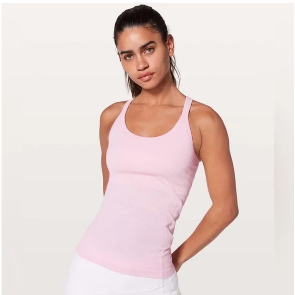 Lululemon Athletica Light Pink Ebb to street Tank Top